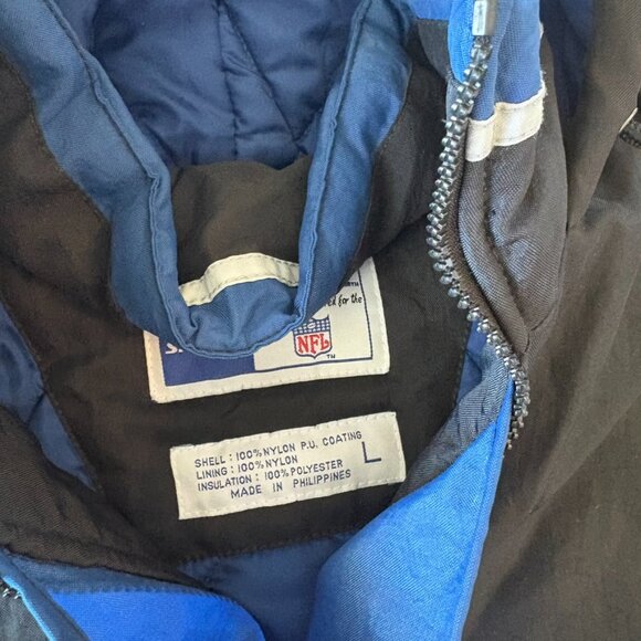 Dallas Cowboys Vintage Starter Jacket Large Kangaroo Pocket hooded - Picture 8 of 12